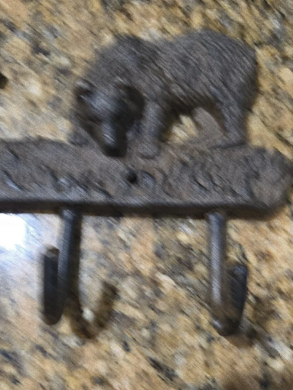 Rustic Cabin/ Lodge Cast Iron Wall Hat/Coat Rack